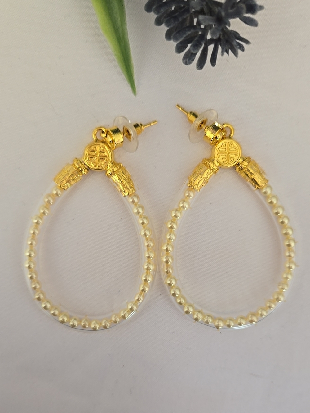Budha All Weathers Beads Womens Earrings . Color Baby Pearl. (NOT Budhagirls) - Picture 3 of 8
